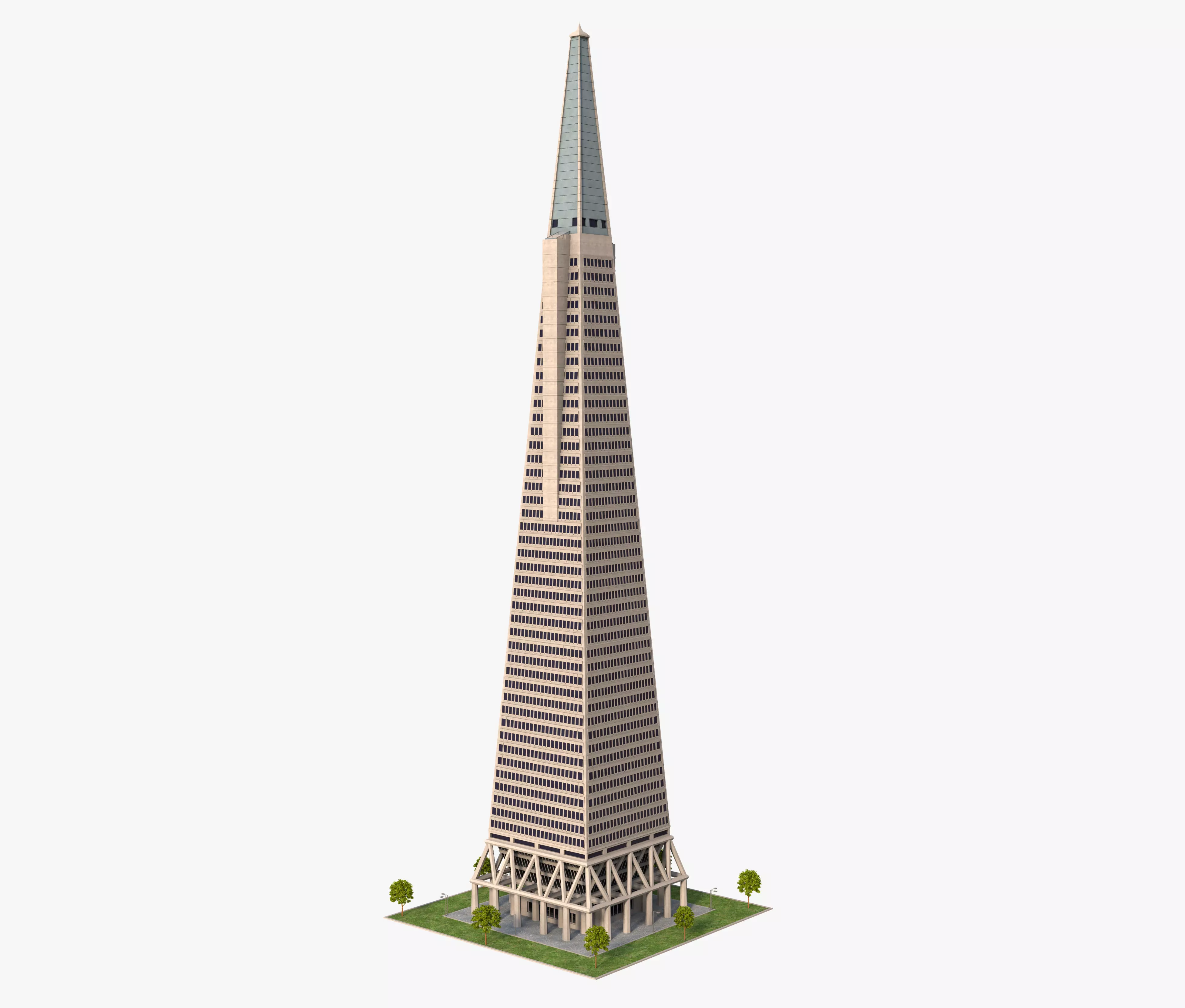 Transamerica Pyramid San Francisco 3D model_0