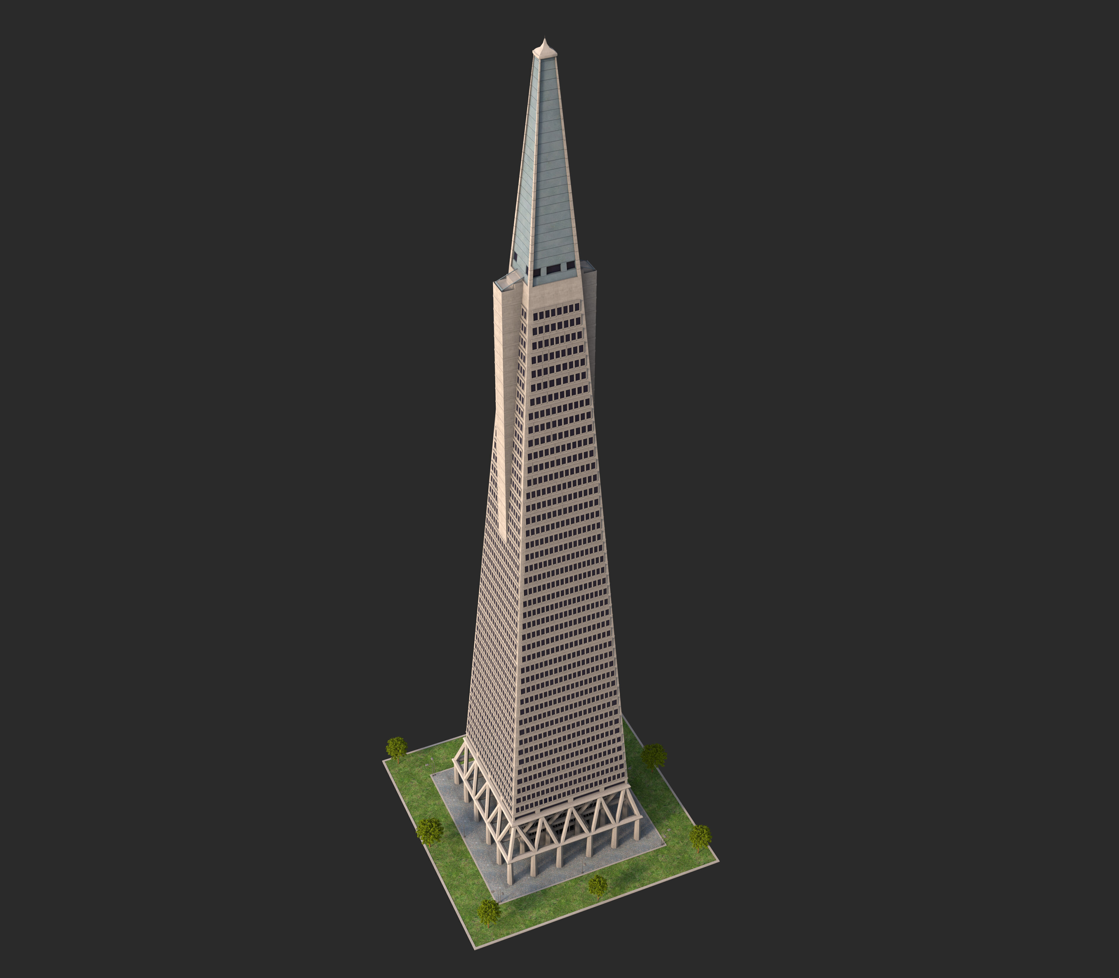 Transamerica Pyramid San Francisco 3D model_7
