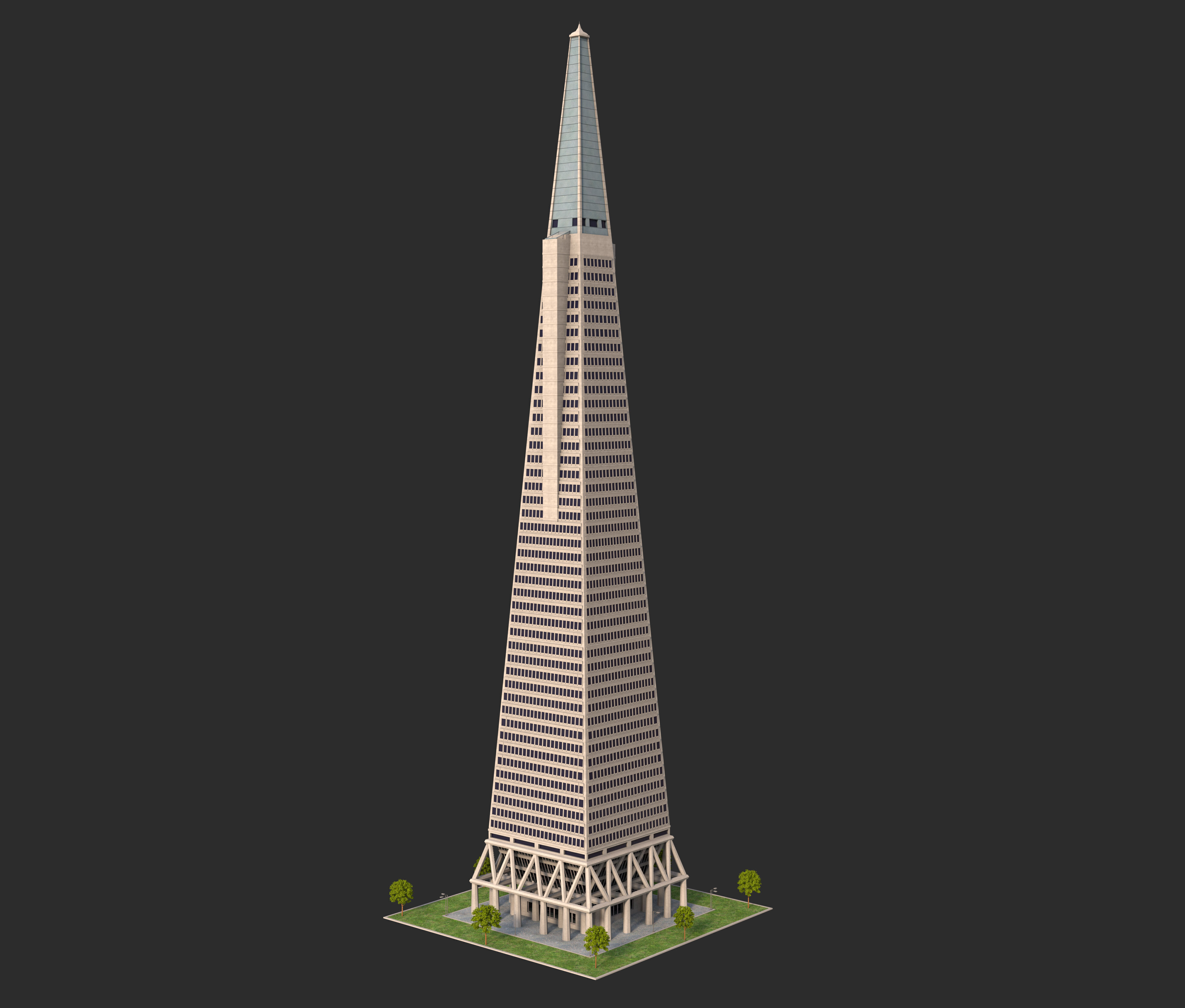 Transamerica Pyramid San Francisco 3D model_1