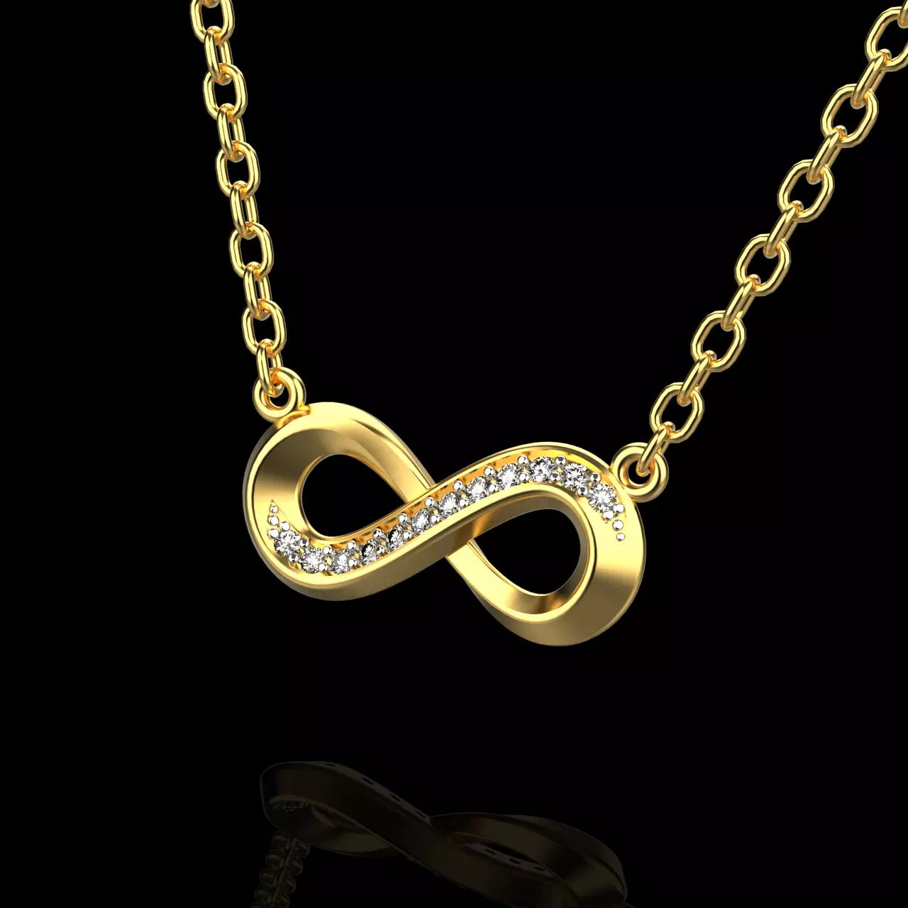 infinity pendant 3D print model_0
