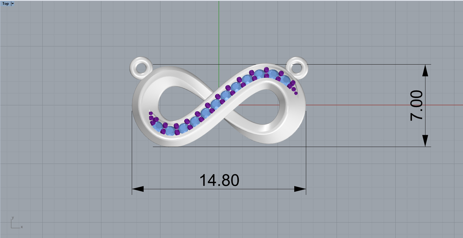 infinity pendant 3D print model_4