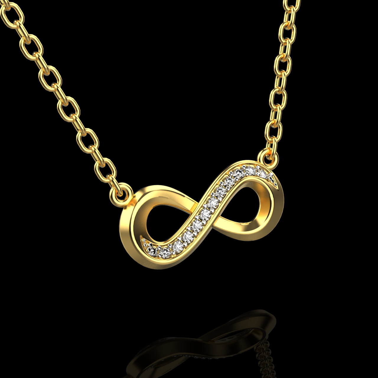 infinity pendant 3D print model_2