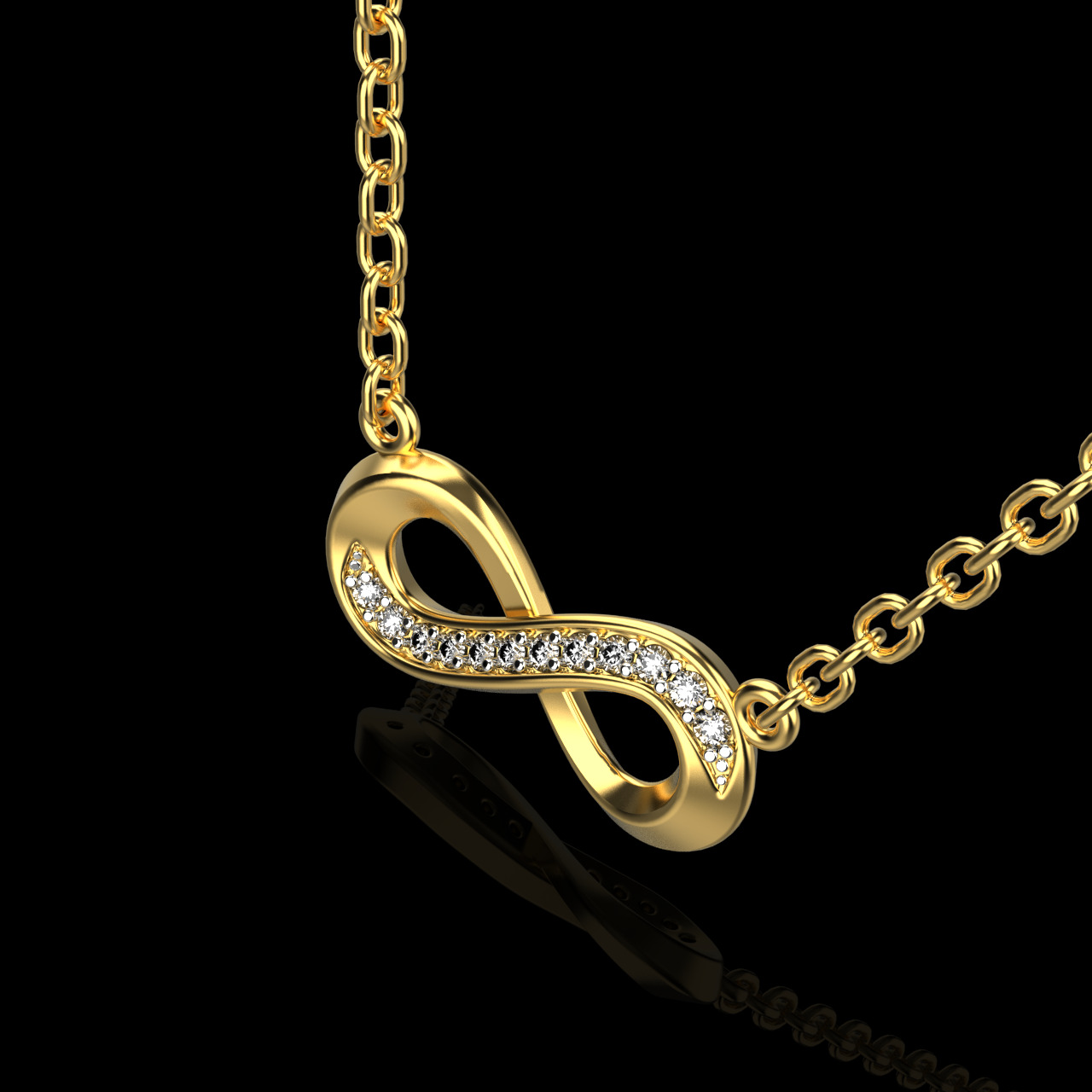 infinity pendant 3D print model_3