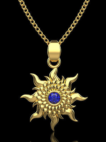 sun pendant 002 3D print model