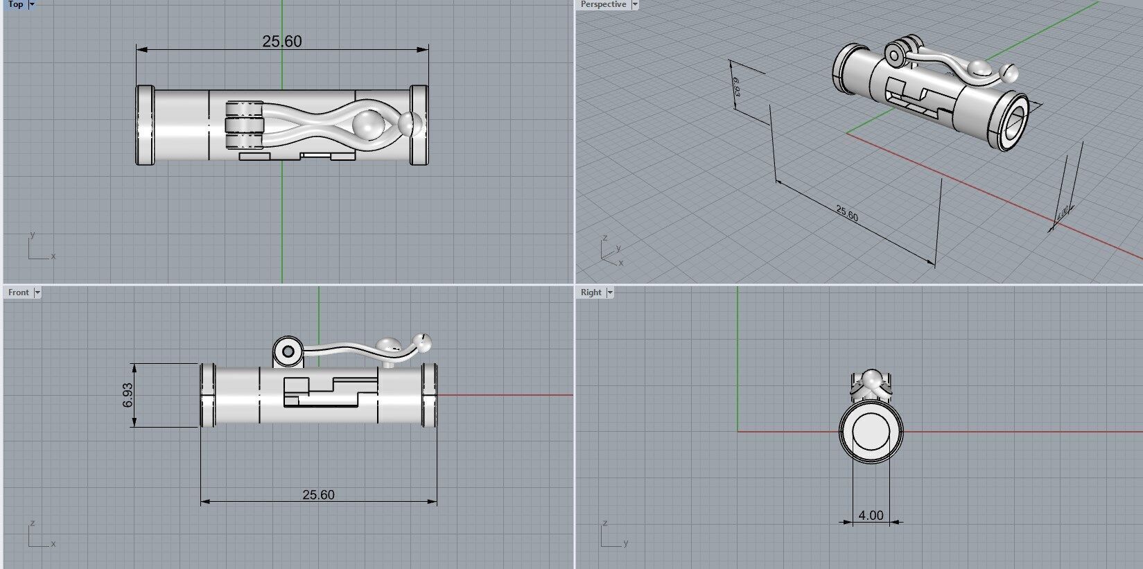 Jewelery lock 3D print model_5
