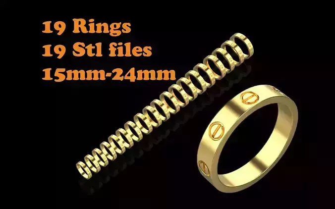 love rings 3D print model