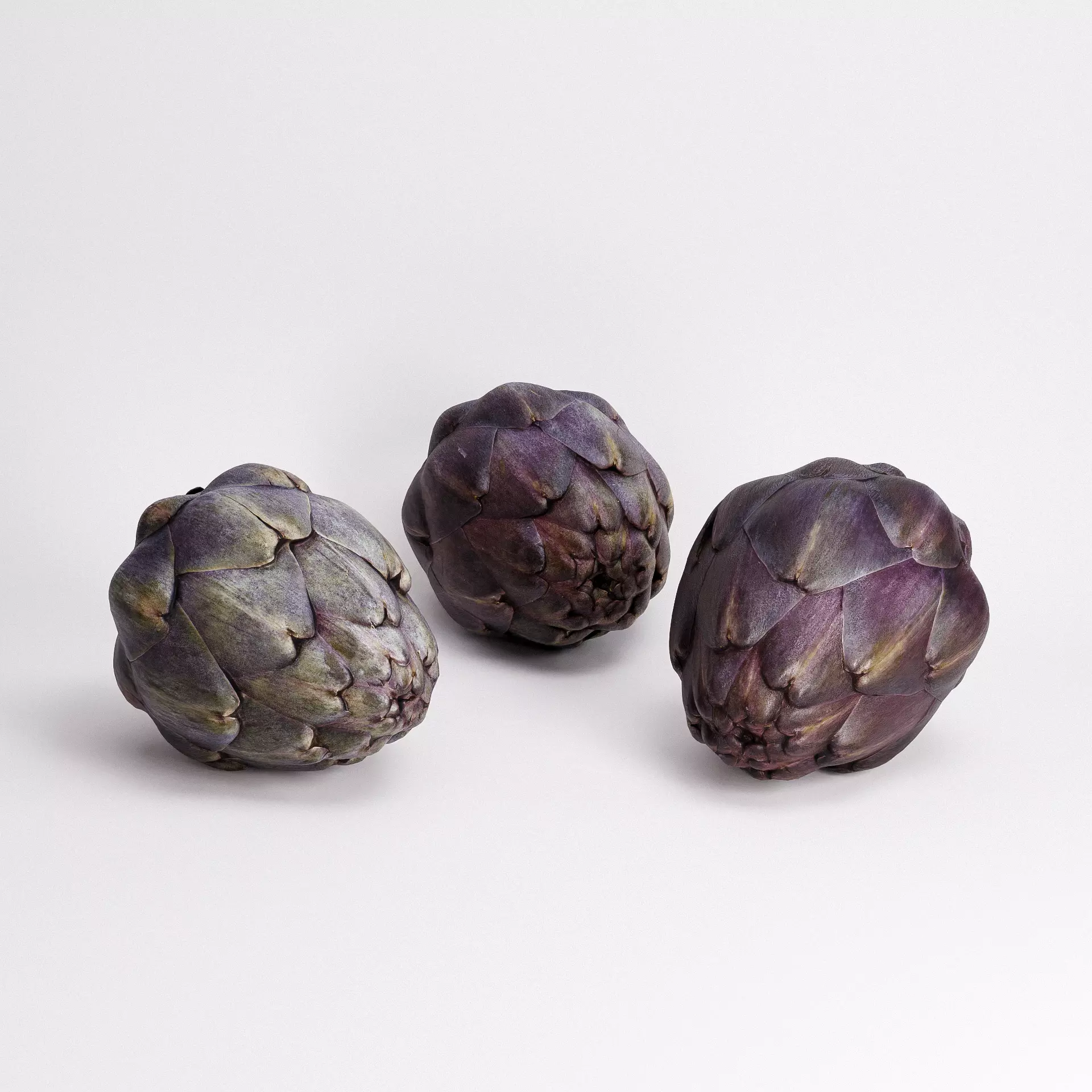 Artichoke Set 03 Low-poly 3D model_0