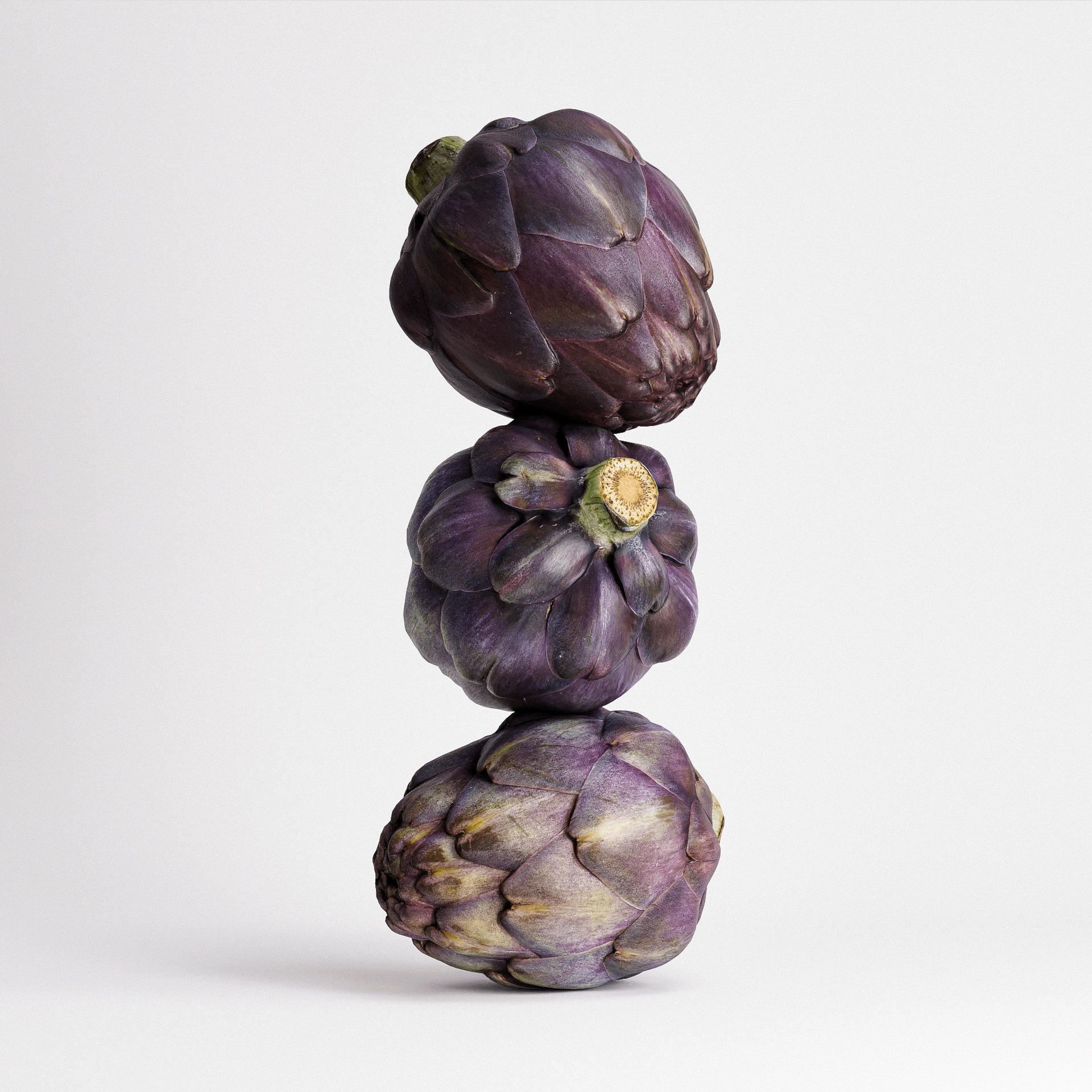 Artichoke Set 03 Low-poly 3D model_1