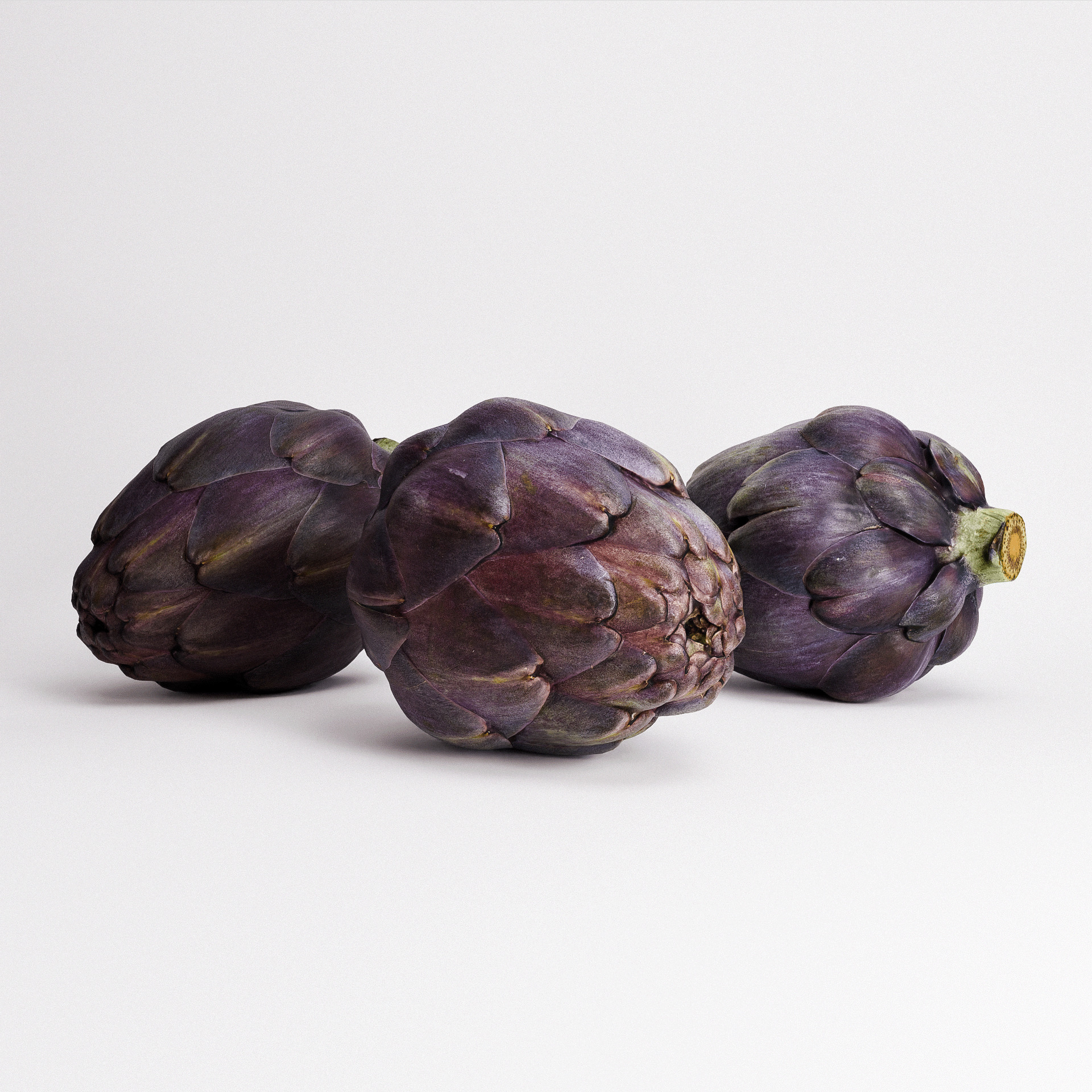 Artichoke Set 03 Low-poly 3D model_4