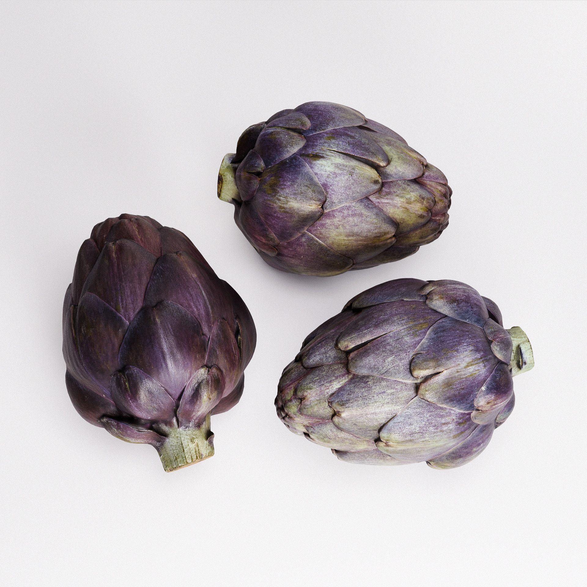 Artichoke Set 03 Low-poly 3D model_5
