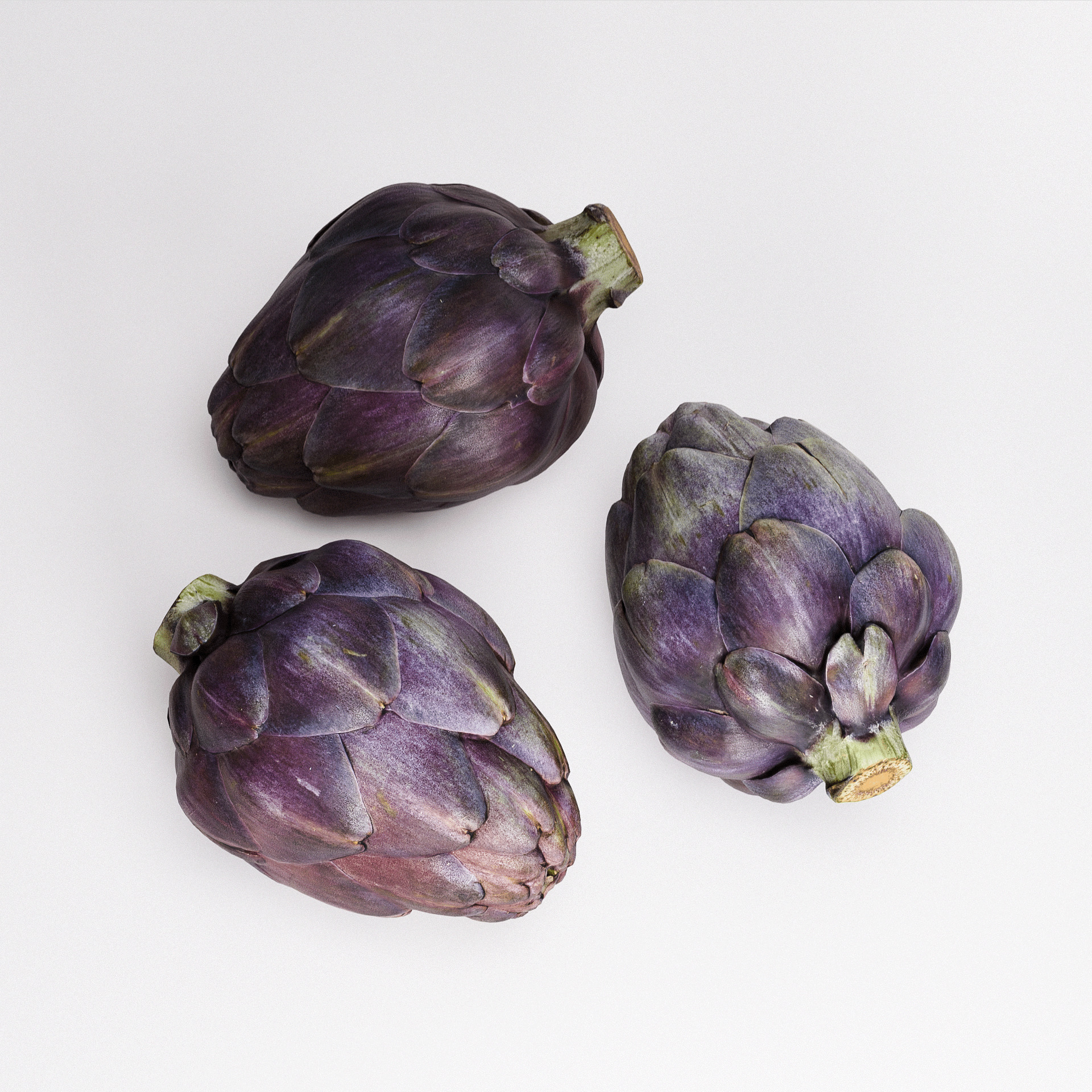 Artichoke Set 03 Low-poly 3D model_3