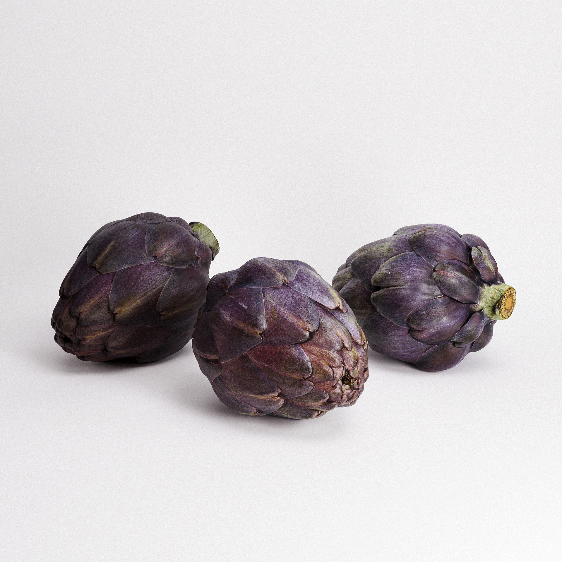 Artichoke Set 03 Low-poly 3D model_2