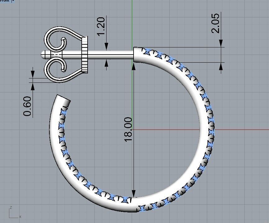 earrings 789 3D print model_10