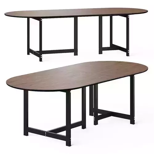 Meroni and Colzani Egadi Oval Dining Table