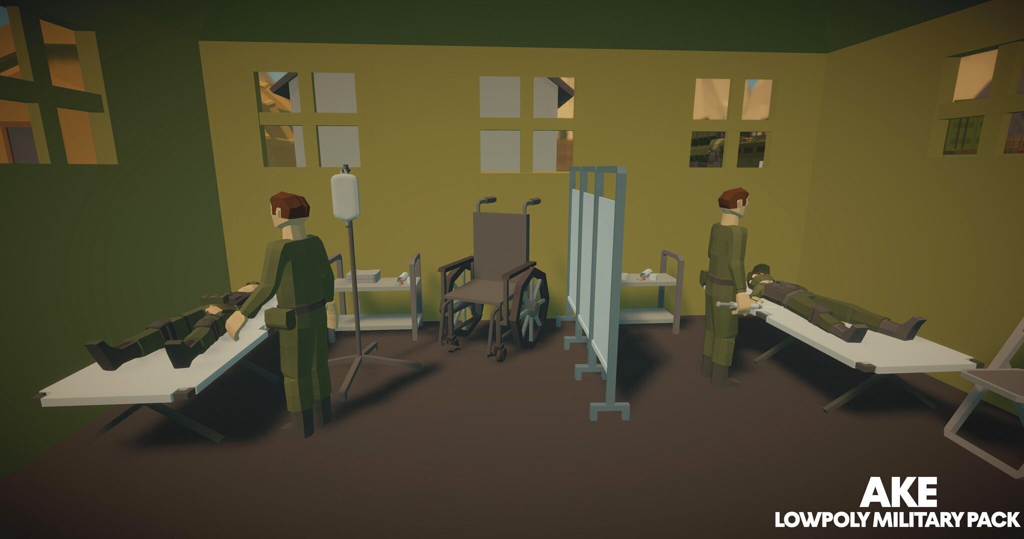 Low Poly Military Pack Low-poly 3D model_5