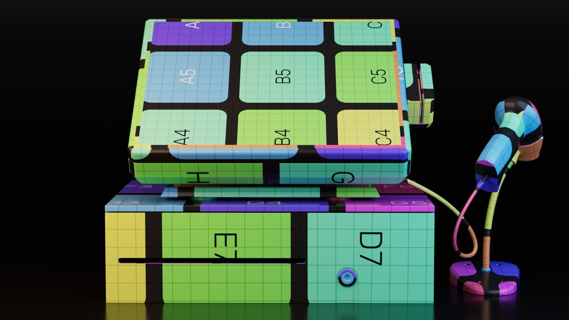 Cash Register Box 3D model_11