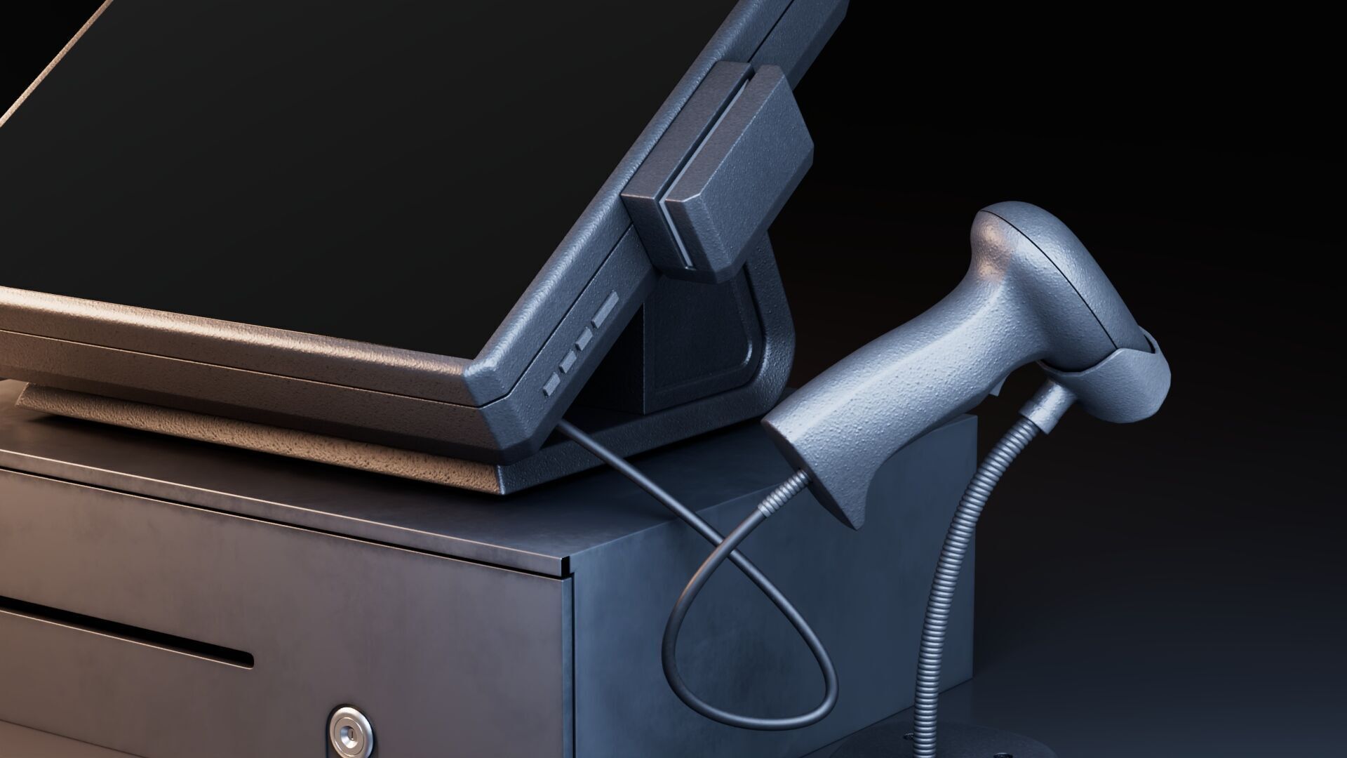 Cash Register Box 3D model_6