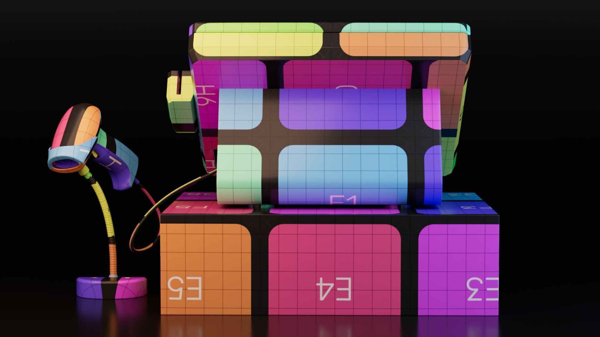 Cash Register Box 3D model_13