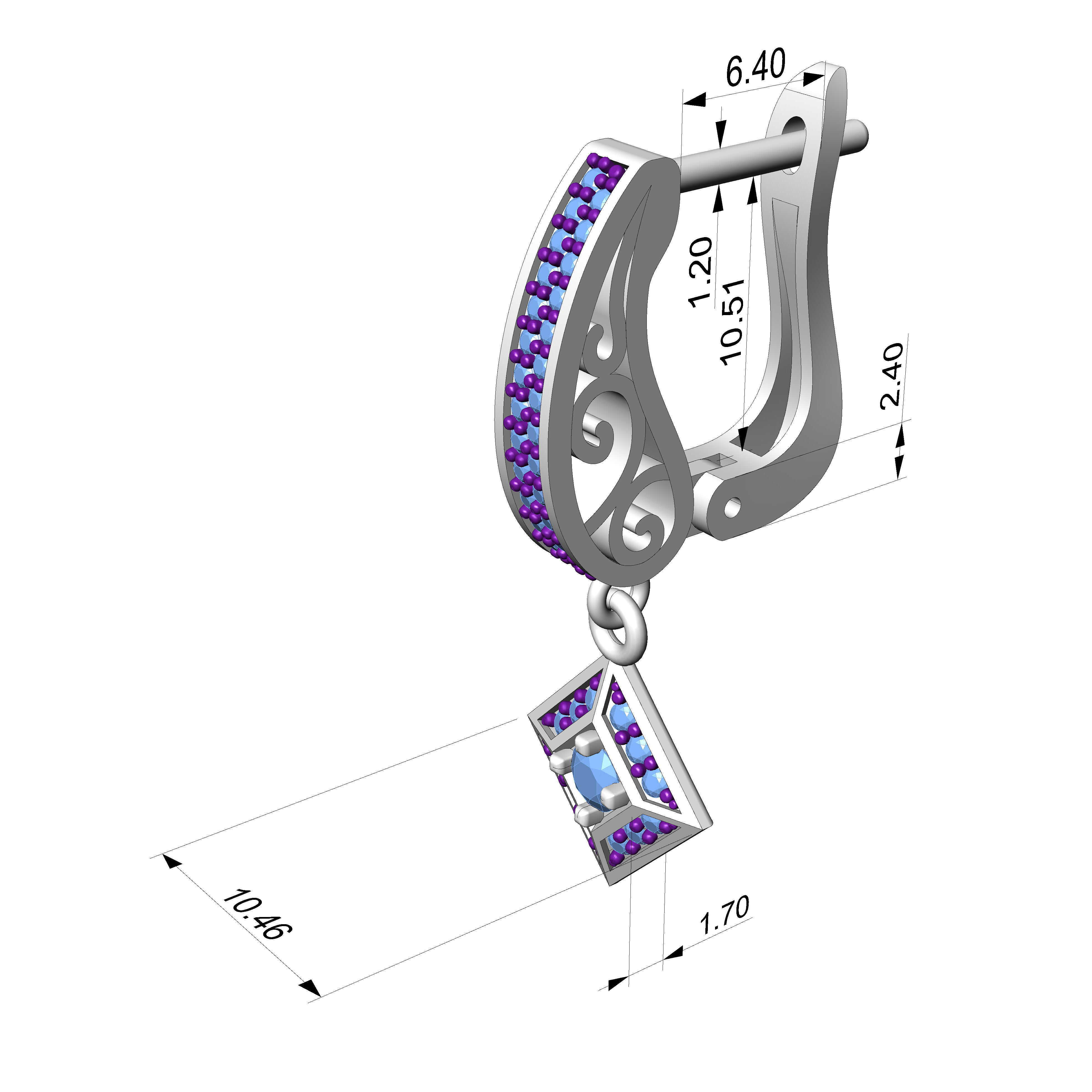 earrings 051123 3D print model_5