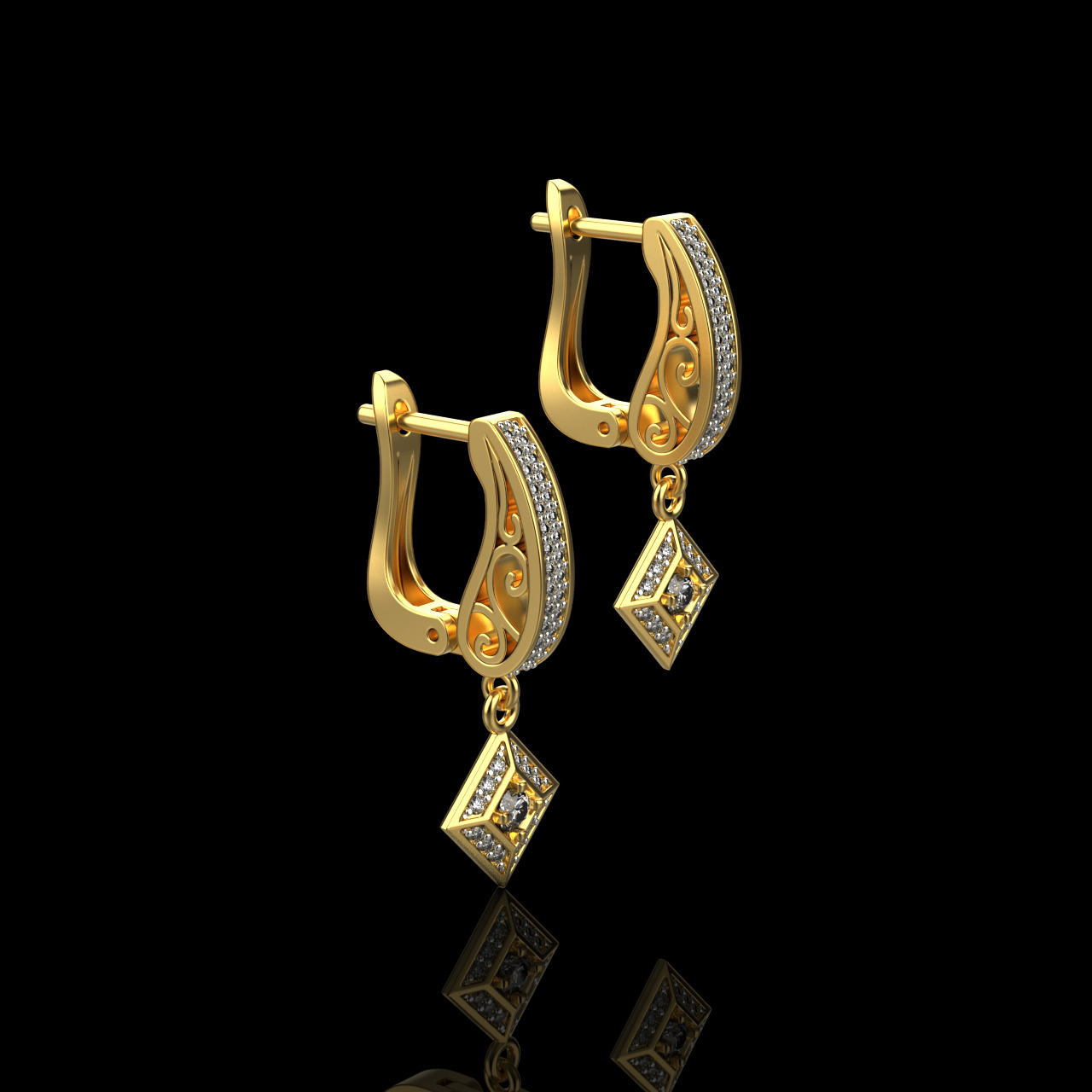 earrings 051123 3D print model_2