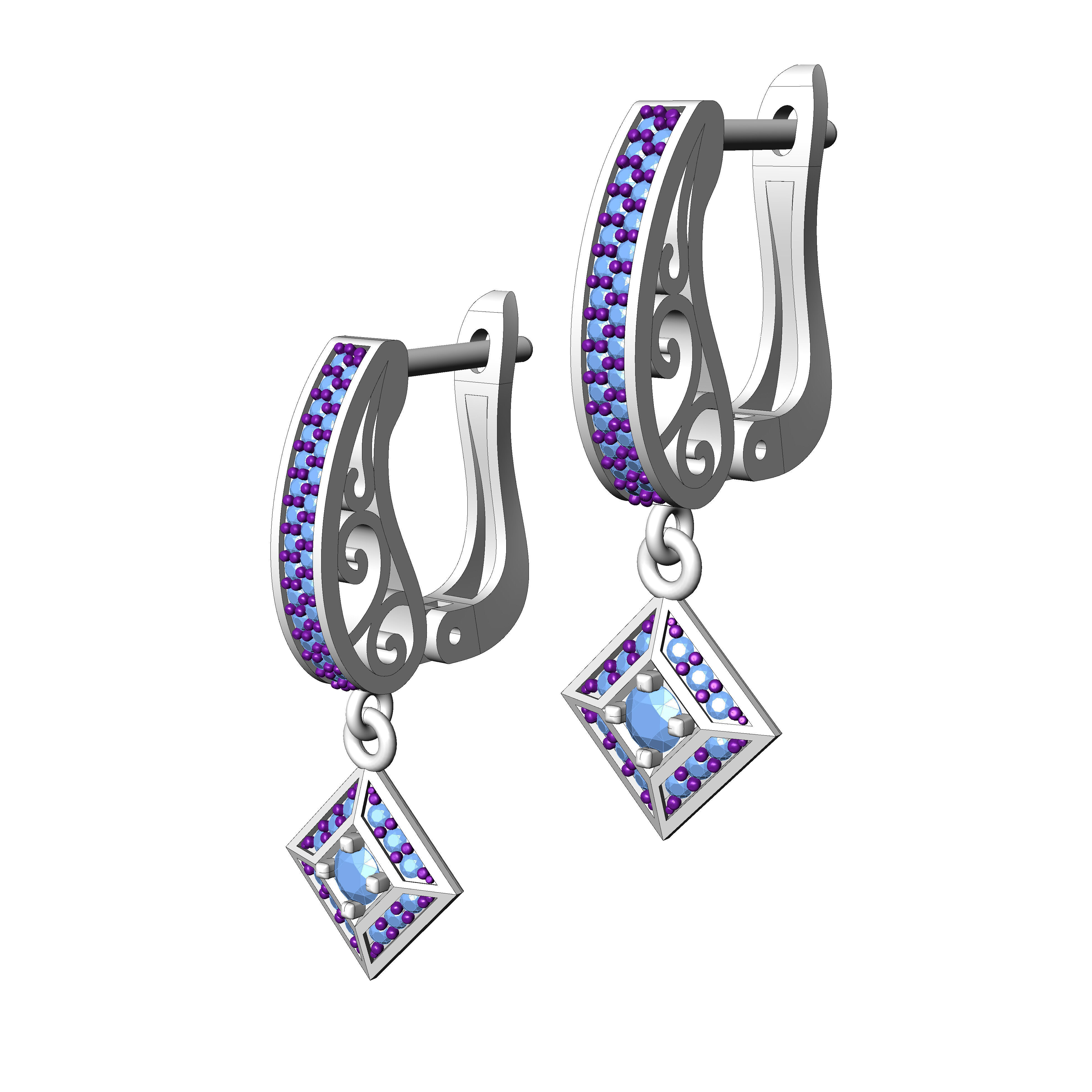 earrings 051123 3D print model_8