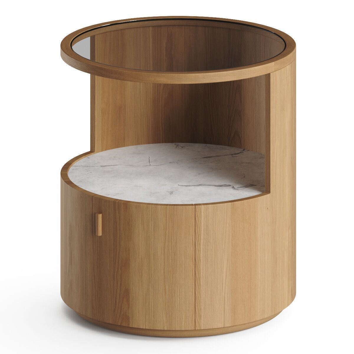 Conte Roof Nightstand Table 3D model_1