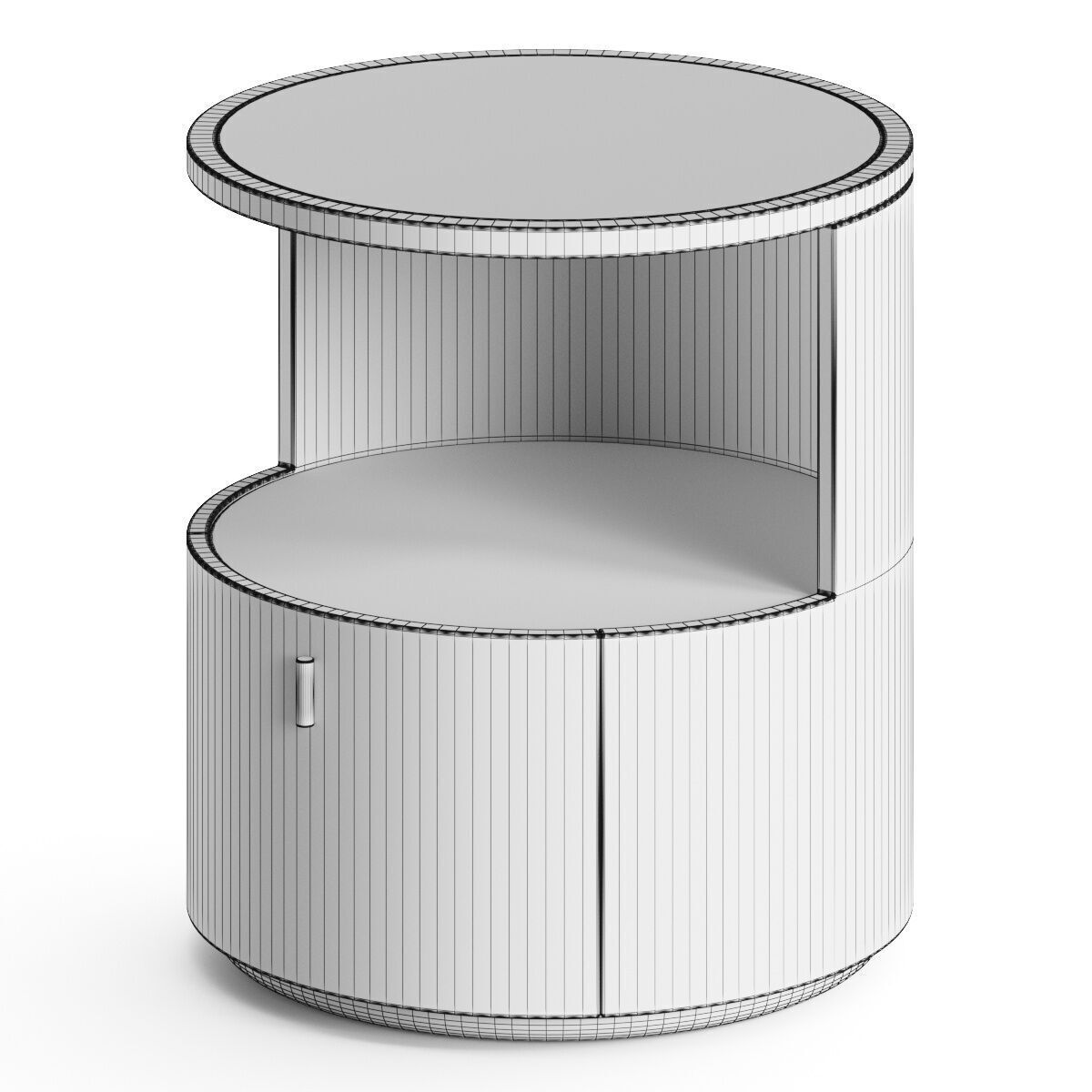 Conte Roof Nightstand Table 3D model_3