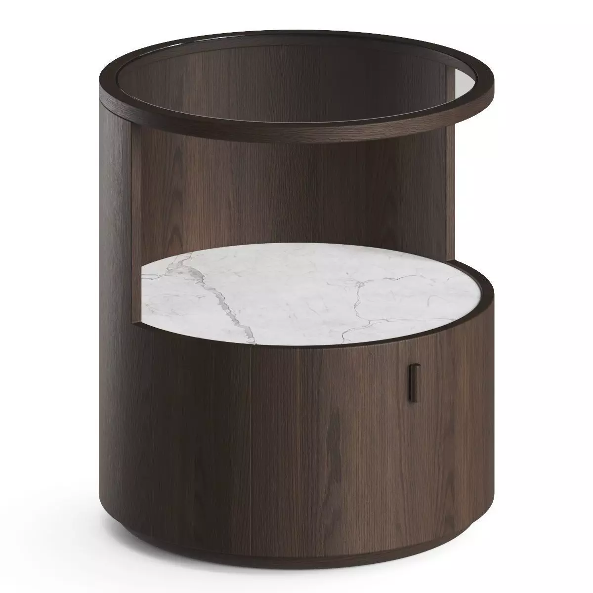 Conte Roof Nightstand Table 3D model_0