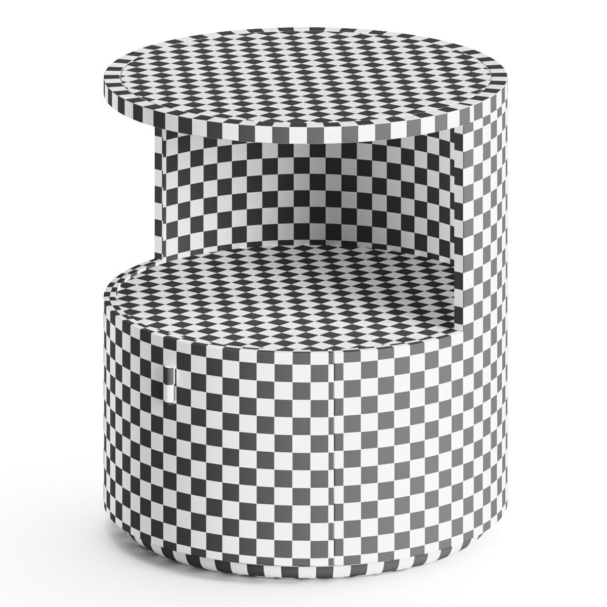 Conte Roof Nightstand Table 3D model_2