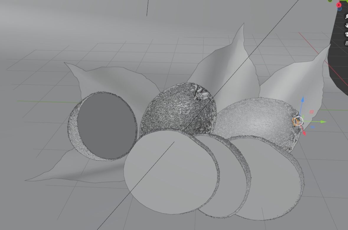 Realistic Kiwi Fruit Low-poly 3D model_10