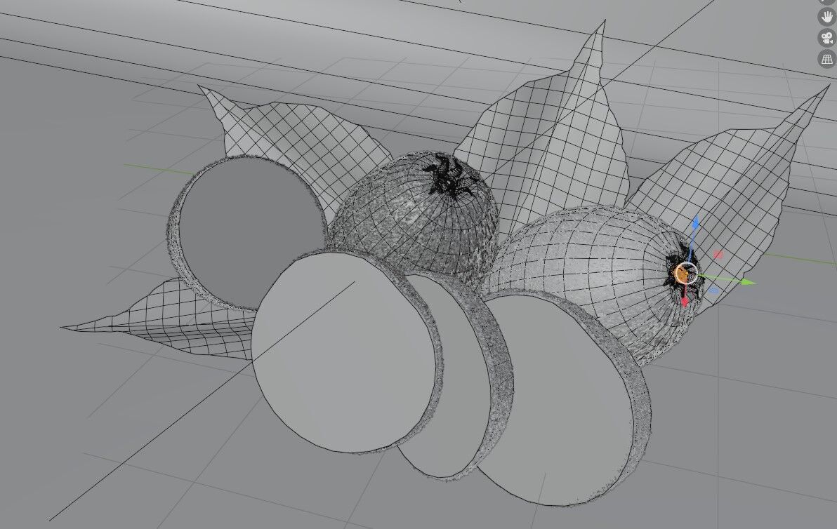 Realistic Kiwi Fruit Low-poly 3D model_8