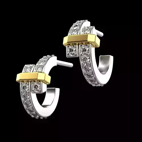 tiffany edge stud earrings