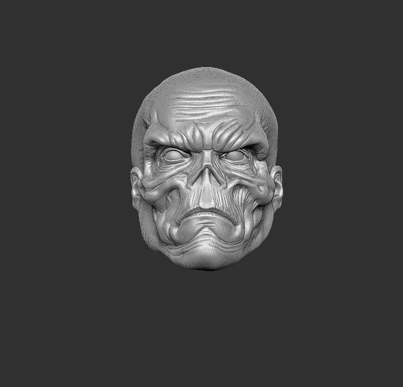ONE12 Scale Head Red Skull head 3D print model_0