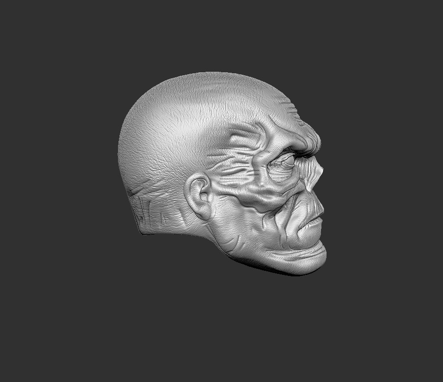 ONE12 Scale Head Red Skull head 3D print model_1