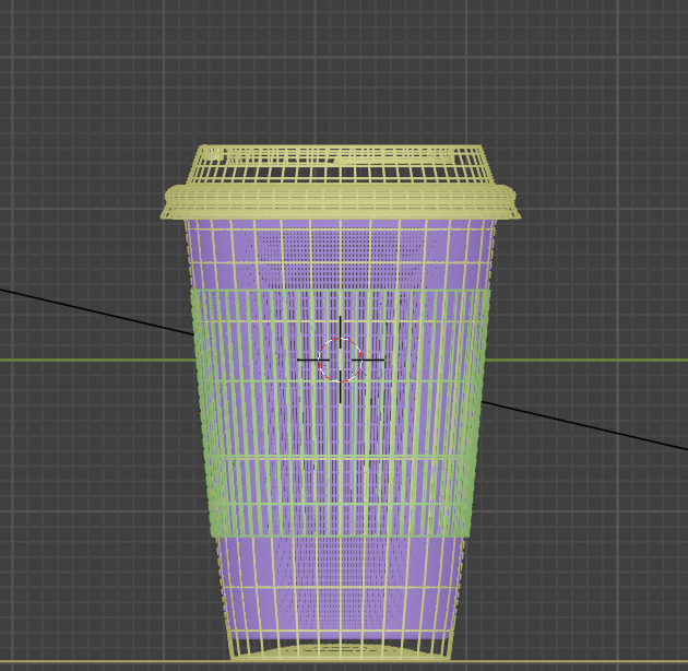 Coffee cup Low-poly 3D model_5
