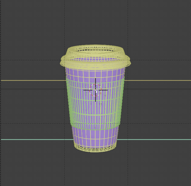 Coffee cup Low-poly 3D model_1