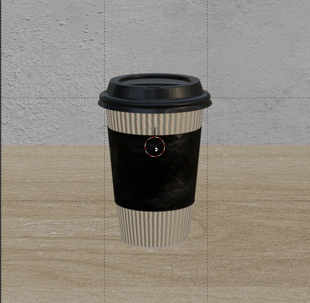 Coffee cup Low-poly 3D model_2