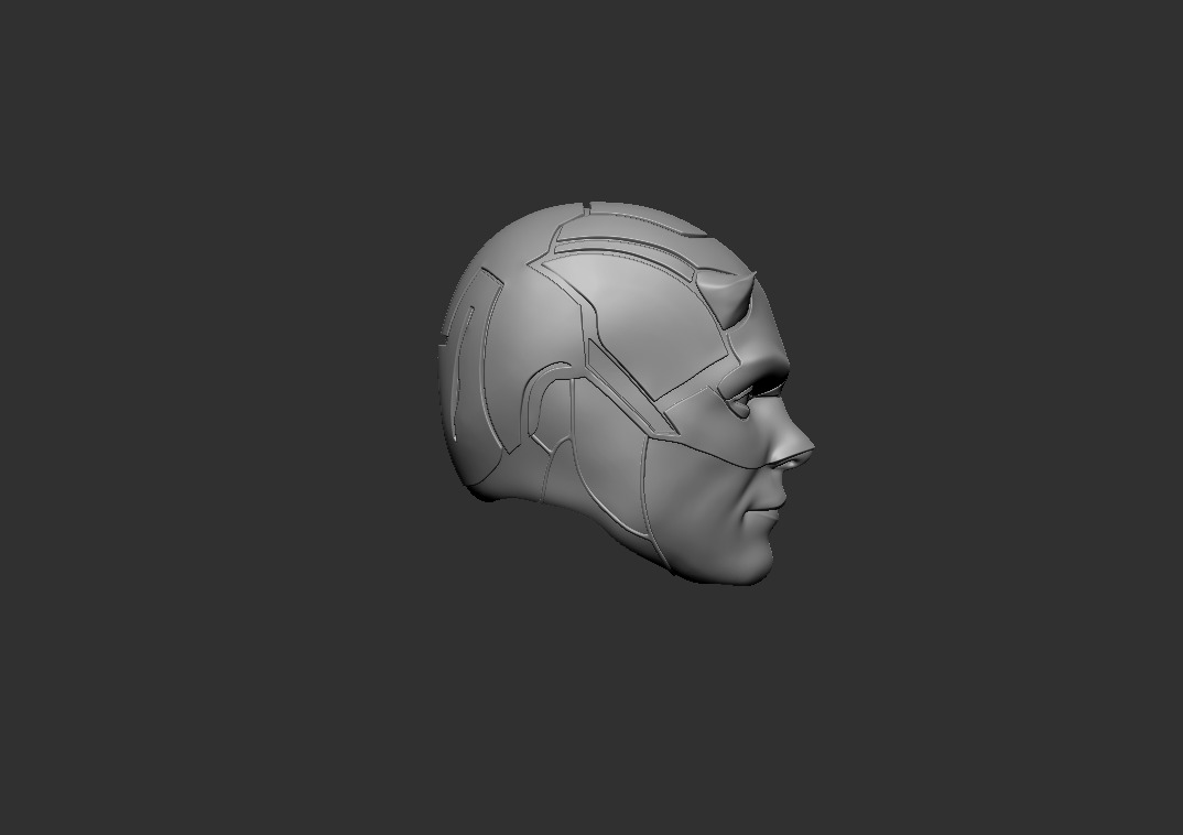 ONE12 Scale HEAD Daredevil 3D print model_1