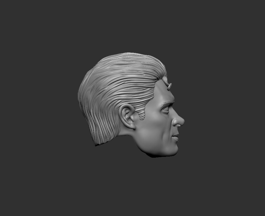 ONE12 Scale HEAD Superman 3D print model_1