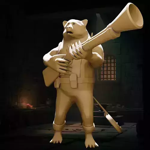 Bearman with a Banjo Character Animation3D Model Showcase