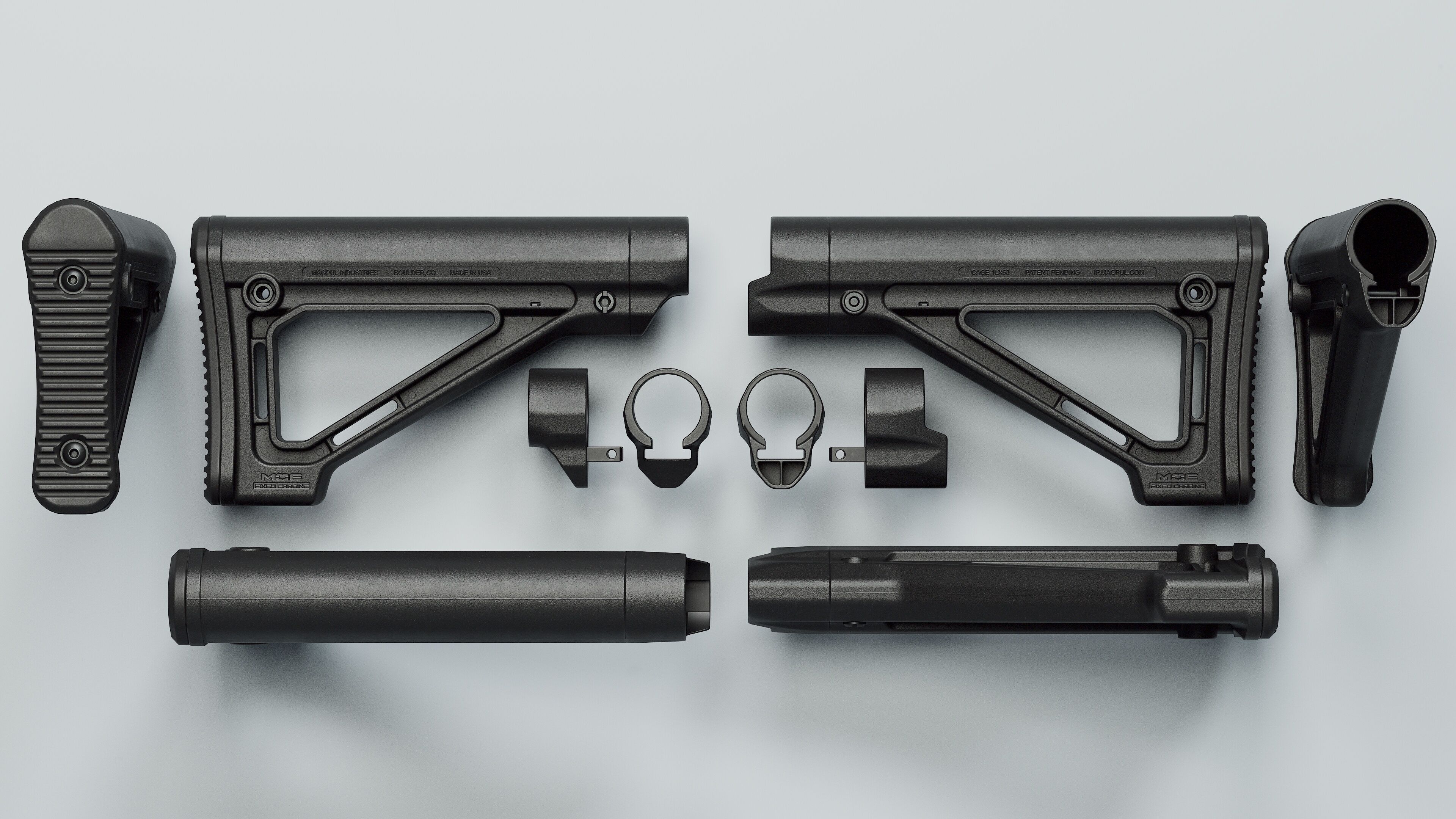 MOE Fixed Carbine Stock - Replica Low-poly 3D model_1