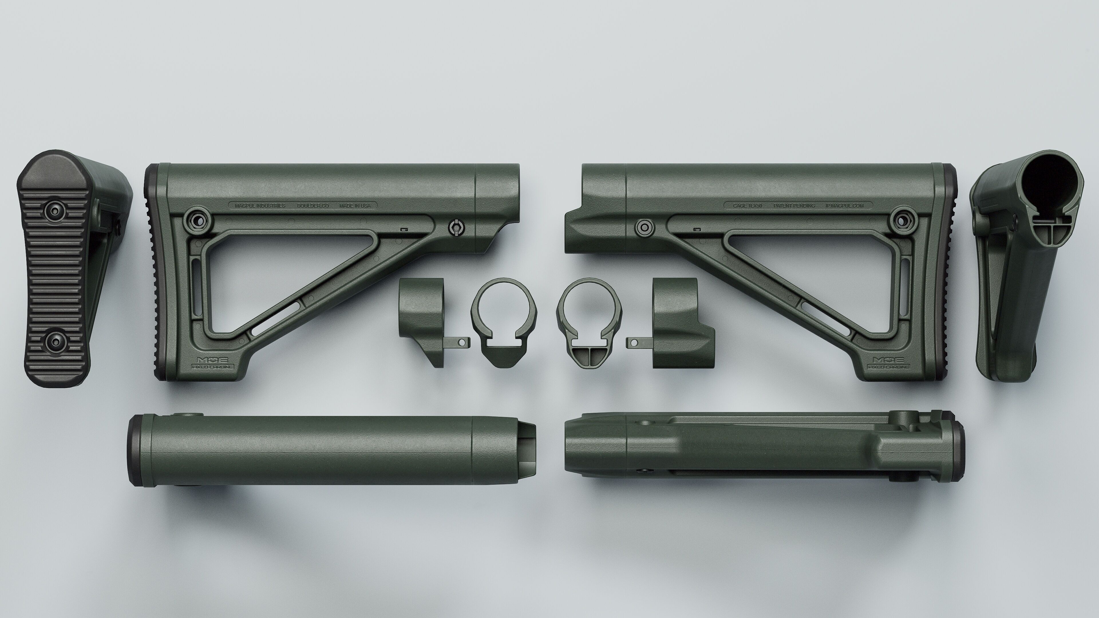 MOE Fixed Carbine Stock - Replica Low-poly 3D model_3