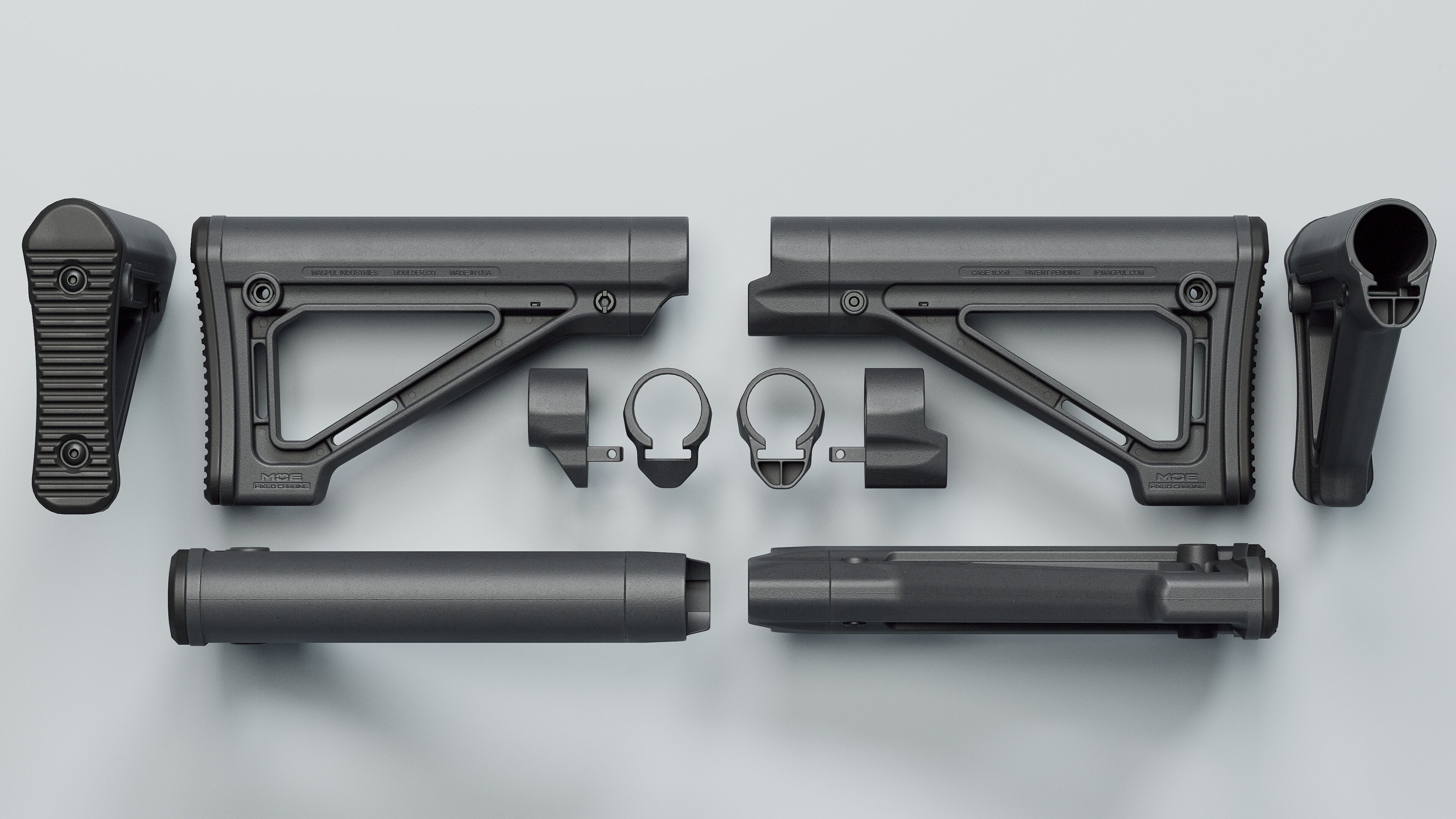 MOE Fixed Carbine Stock - Replica Low-poly 3D model_4