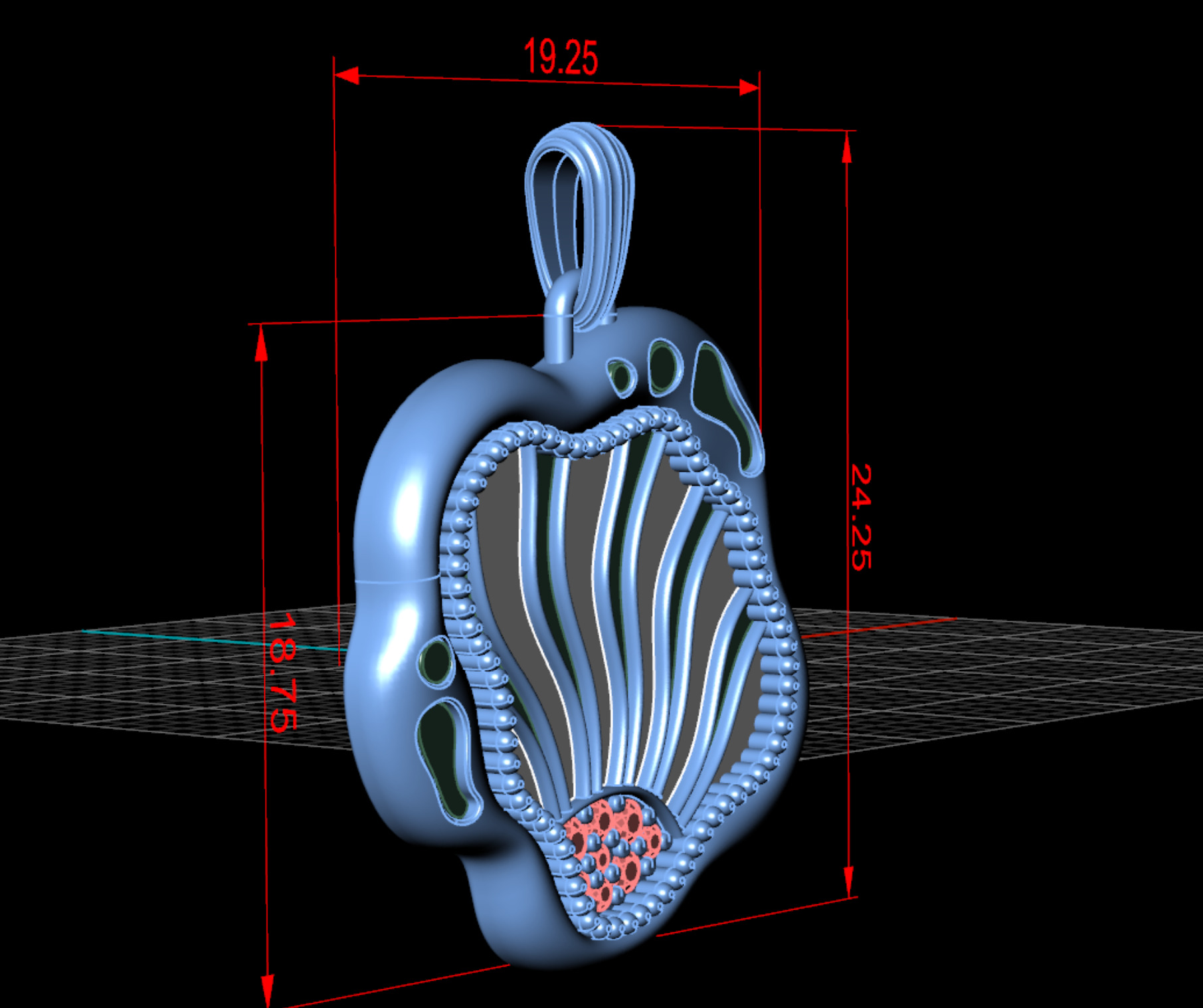 Elements of Sunrise Enamel Pendant Necklace 3D stl 3dm Design 3D print model_7