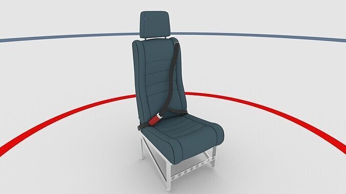 Seat with Seat Belt Game Ready - Unreal and Unity Low-poly 3D model