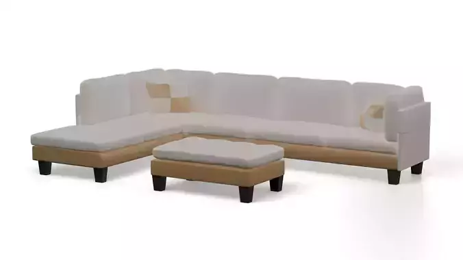 beryl fabric sofa 3d model