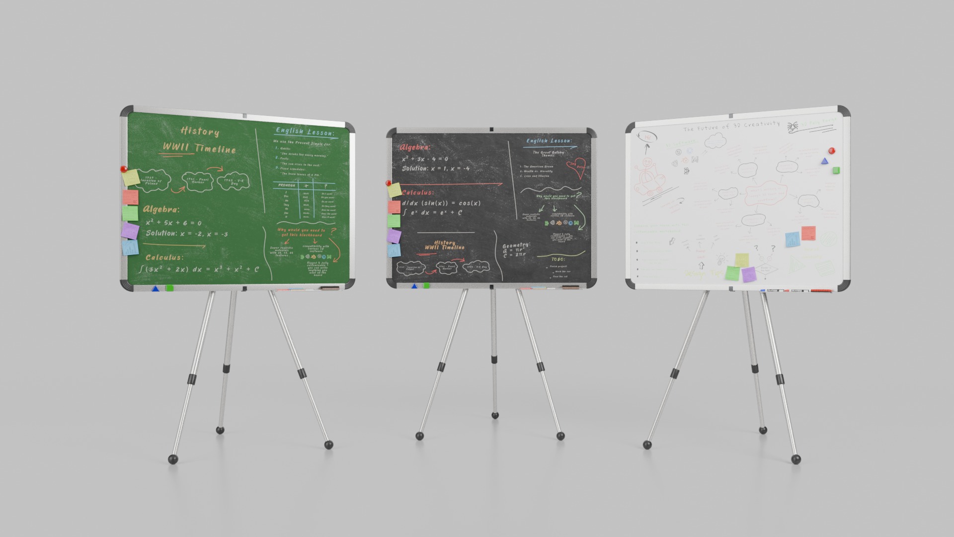 Complete Metal Stand Writing Board Collection _9