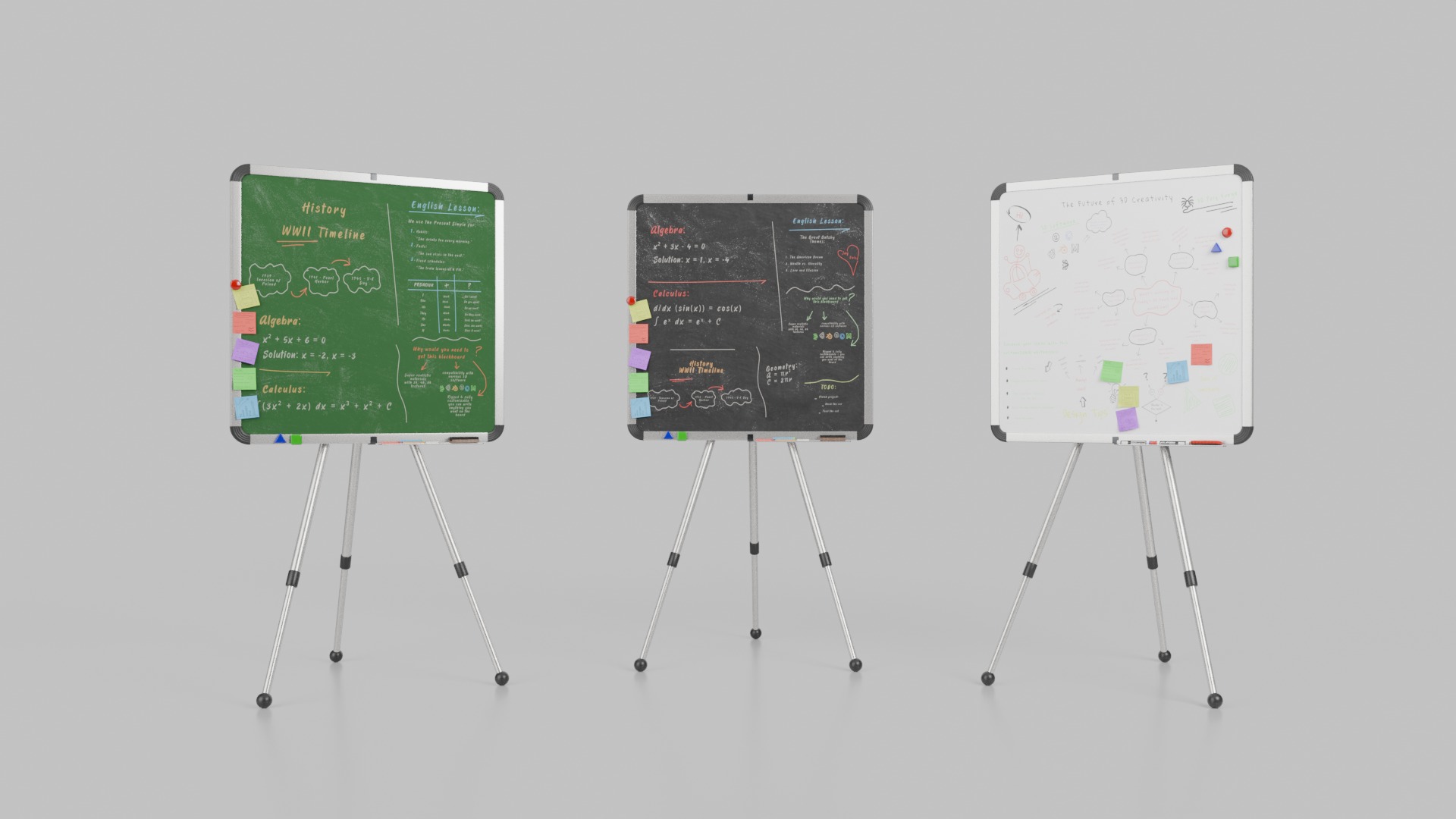 Complete Metal Stand Writing Board Collection _8