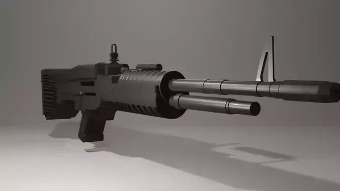 M60 weapon Low-polly for Mobile  Indie Games