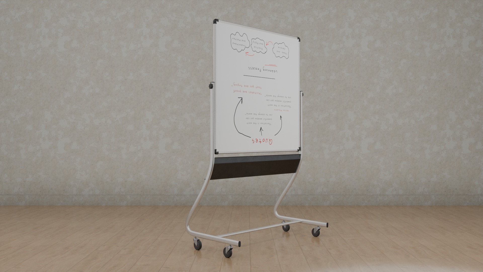 Professional Double-Sided Whiteboard-Customizable Writing Boards 3D Model Collection_16